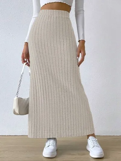 Slit High Waist Skirt