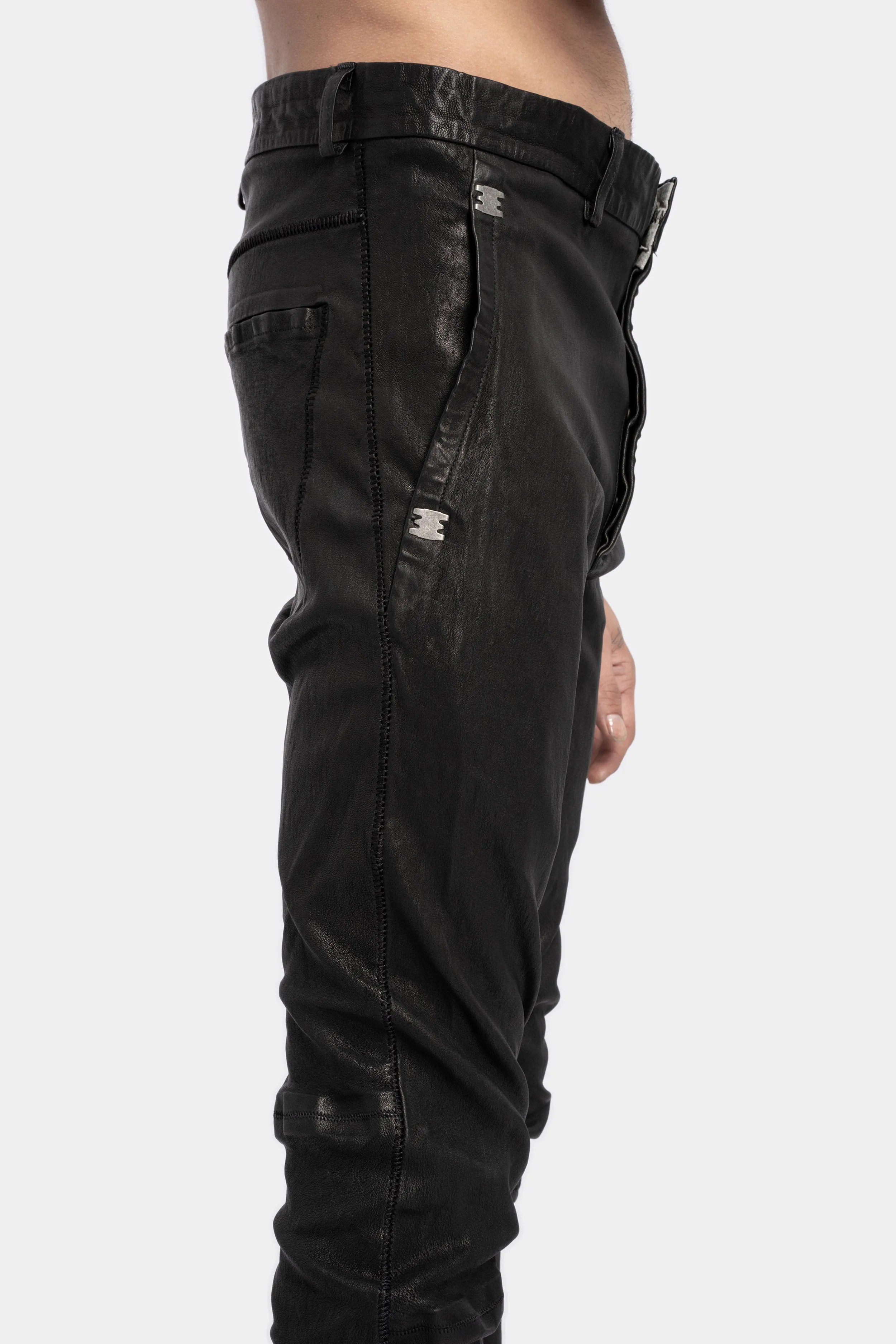 Stretch leather pants