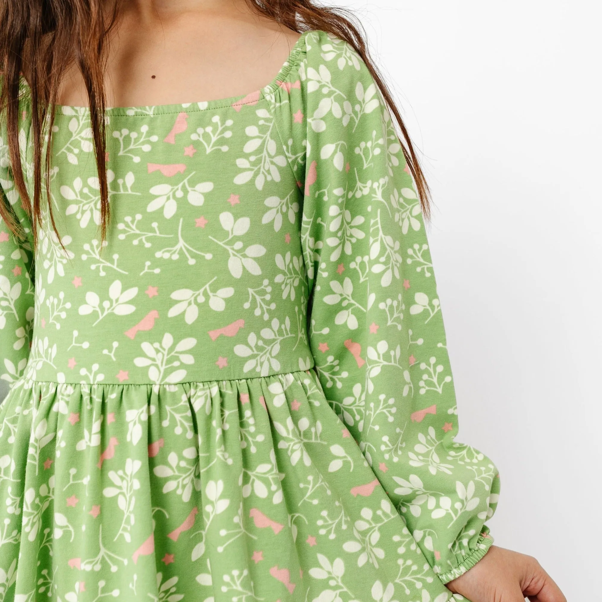 The Long Sleeve Juliet Dress in Flower Crown