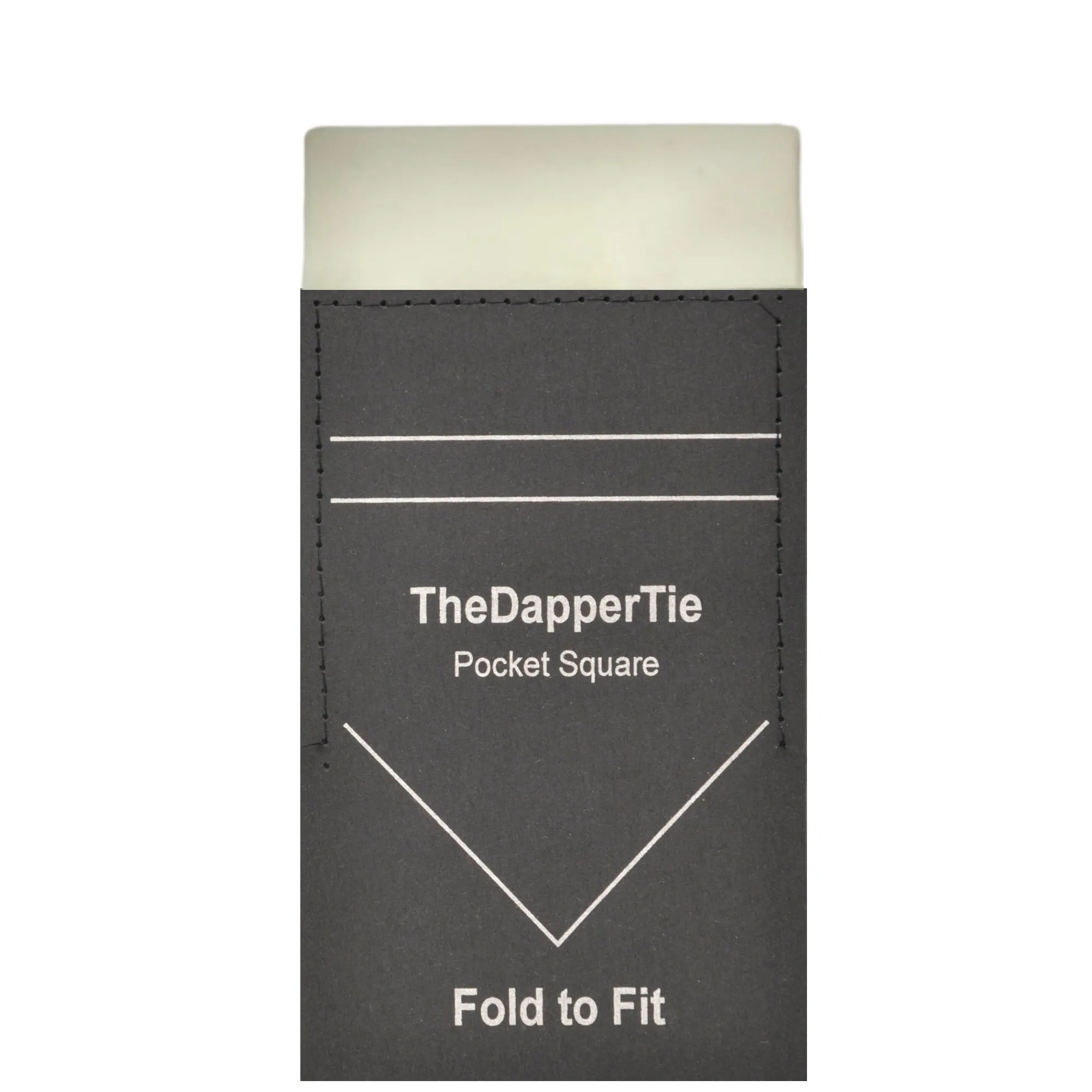 TheDapperTie - Men's Extra Thick Cotton Flat Pre Folded Pocket Square on Card