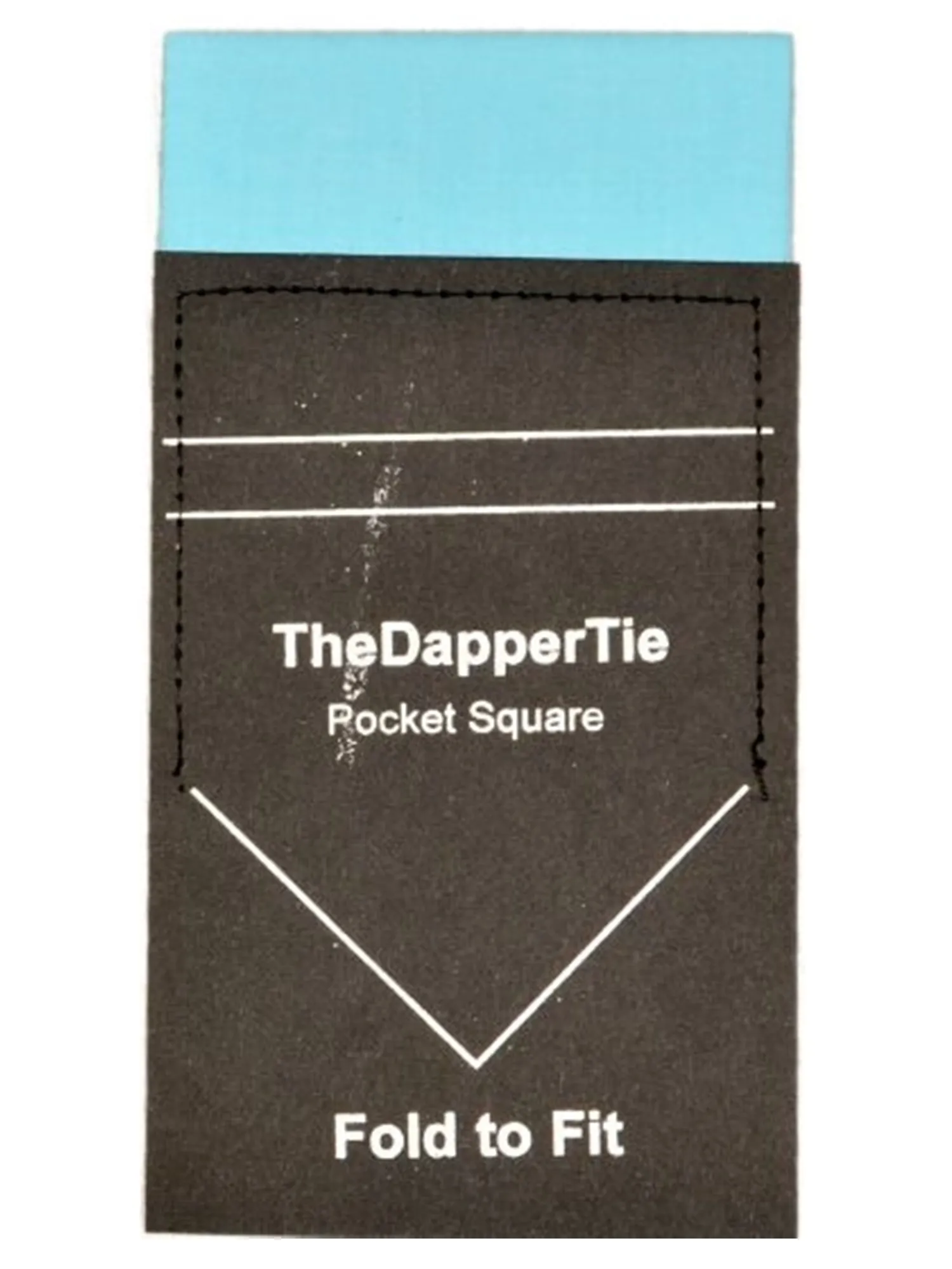 TheDapperTie - Men's Extra Thick Cotton Flat Pre Folded Pocket Square on Card