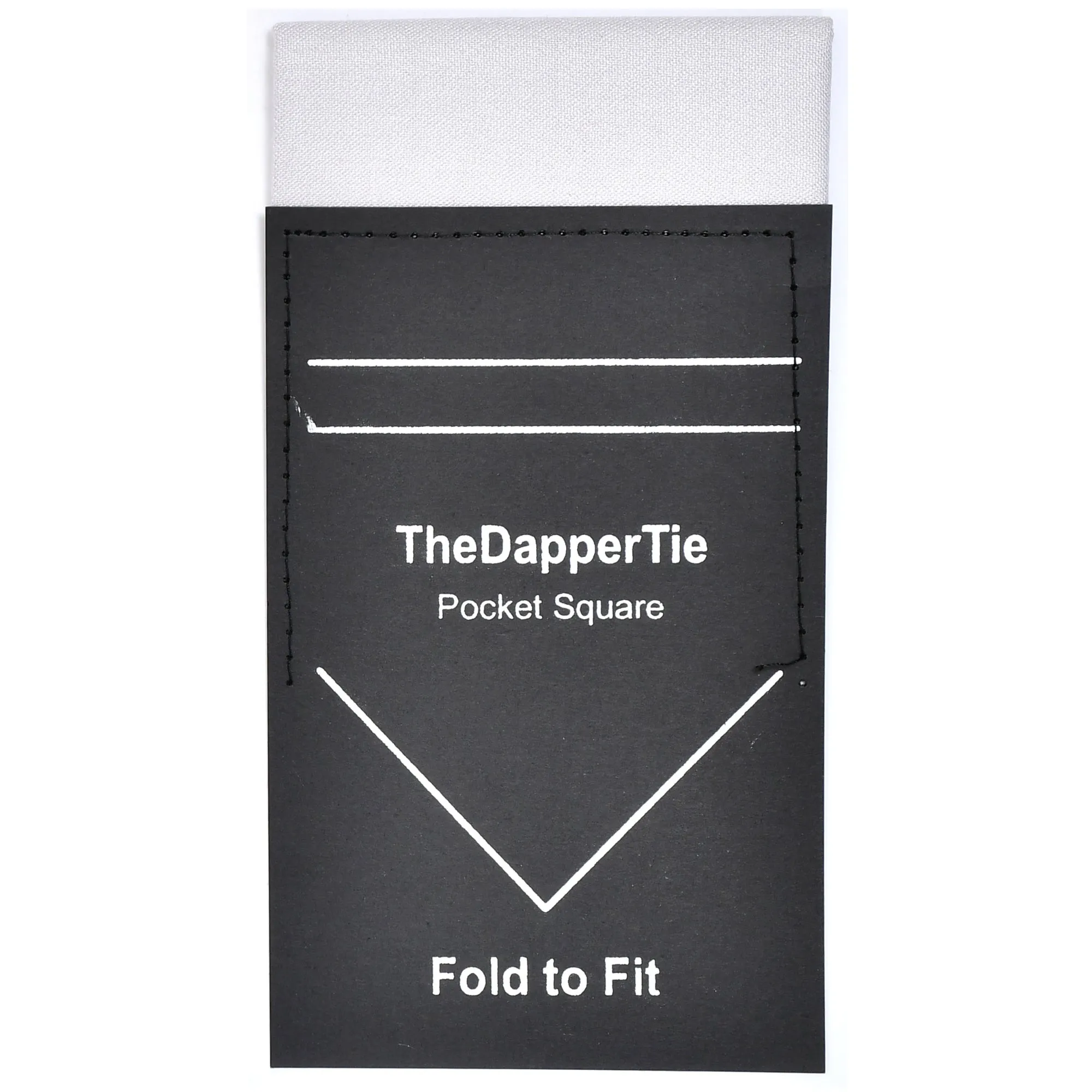 TheDapperTie - Men's Extra Thick Cotton Flat Pre Folded Pocket Square on Card