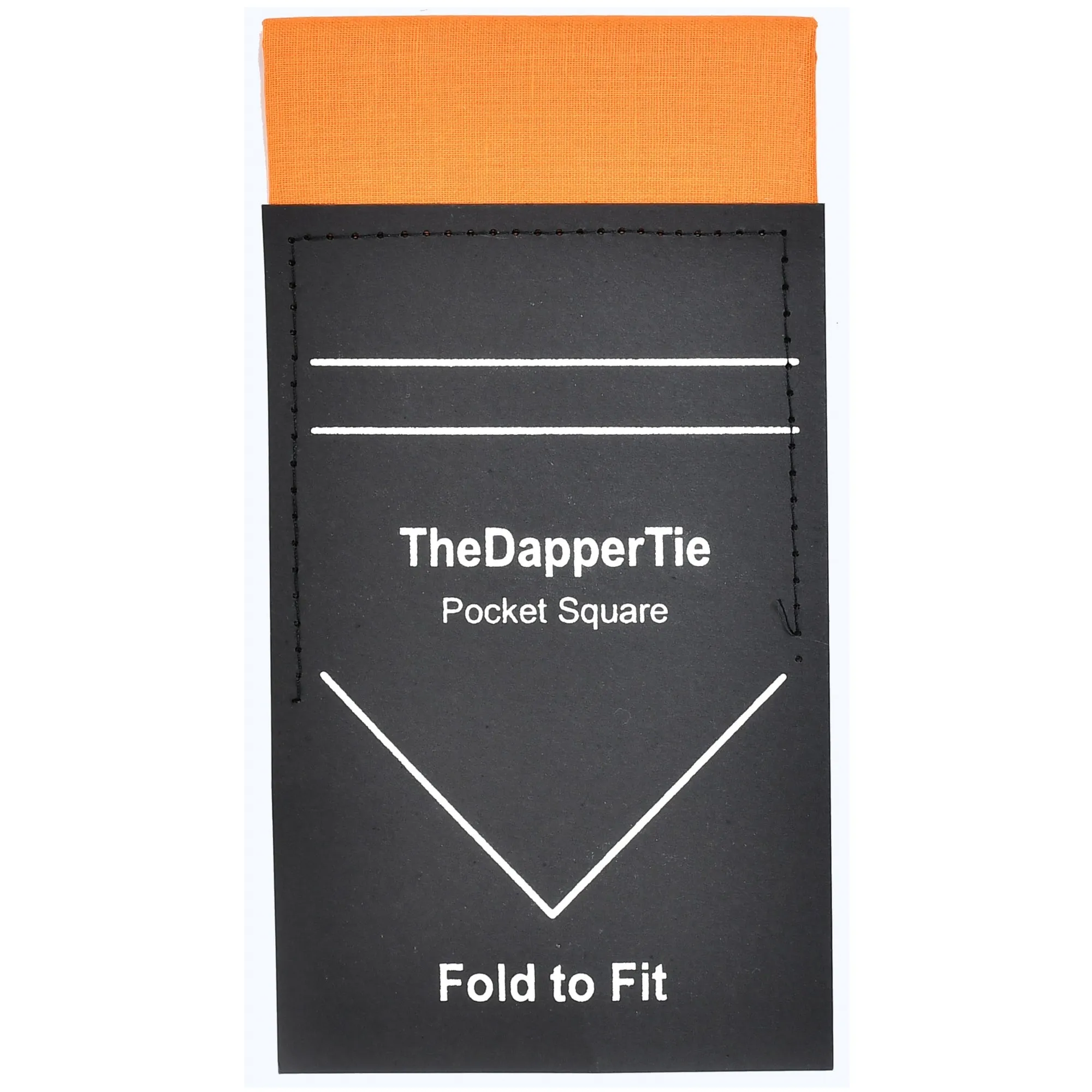 TheDapperTie - Men's Extra Thick Cotton Flat Pre Folded Pocket Square on Card