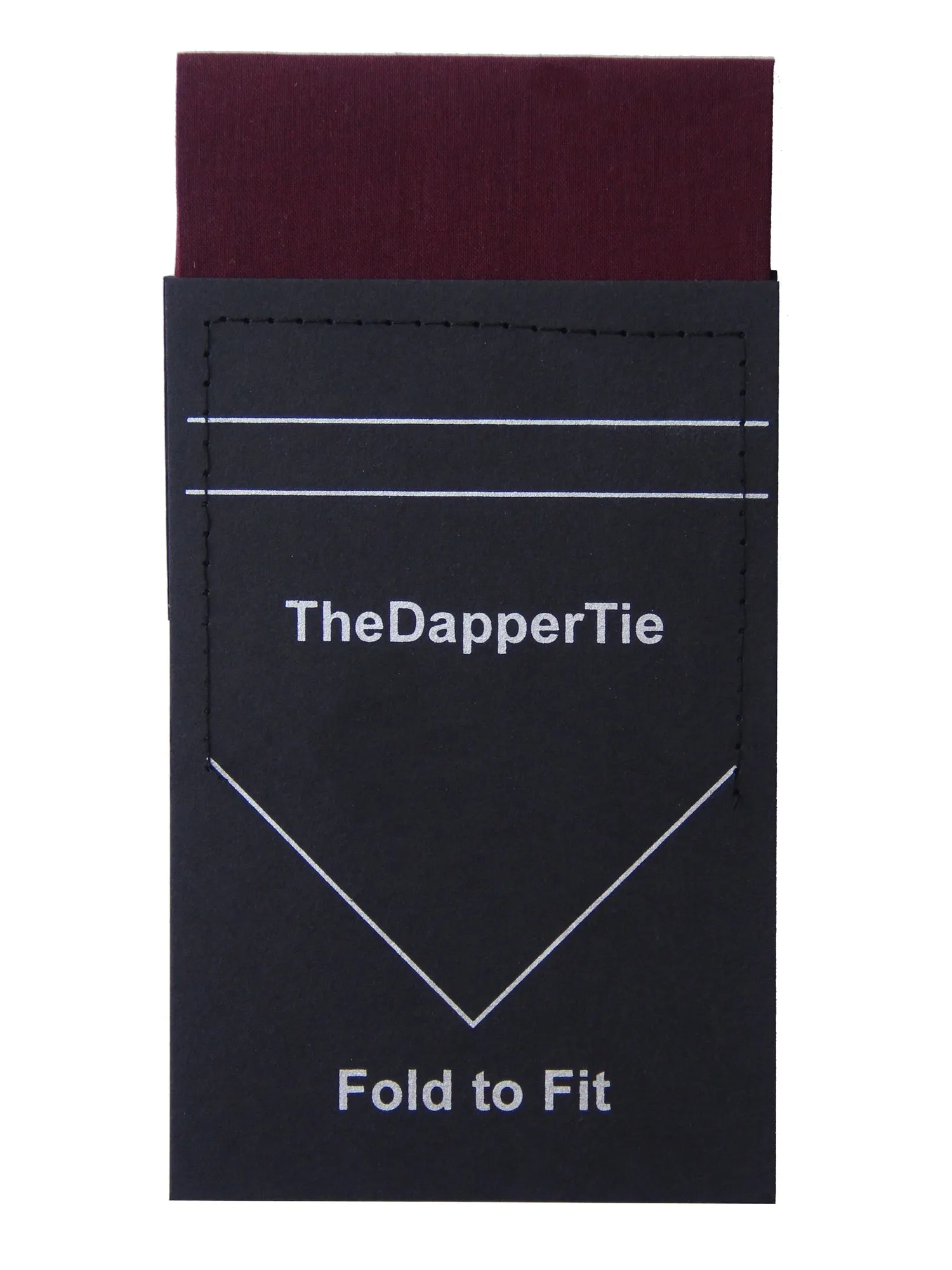 TheDapperTie - Men's Extra Thick Cotton Flat Pre Folded Pocket Square on Card