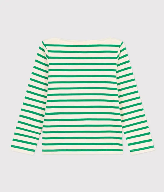 Thick Cotton Breton Top - Green