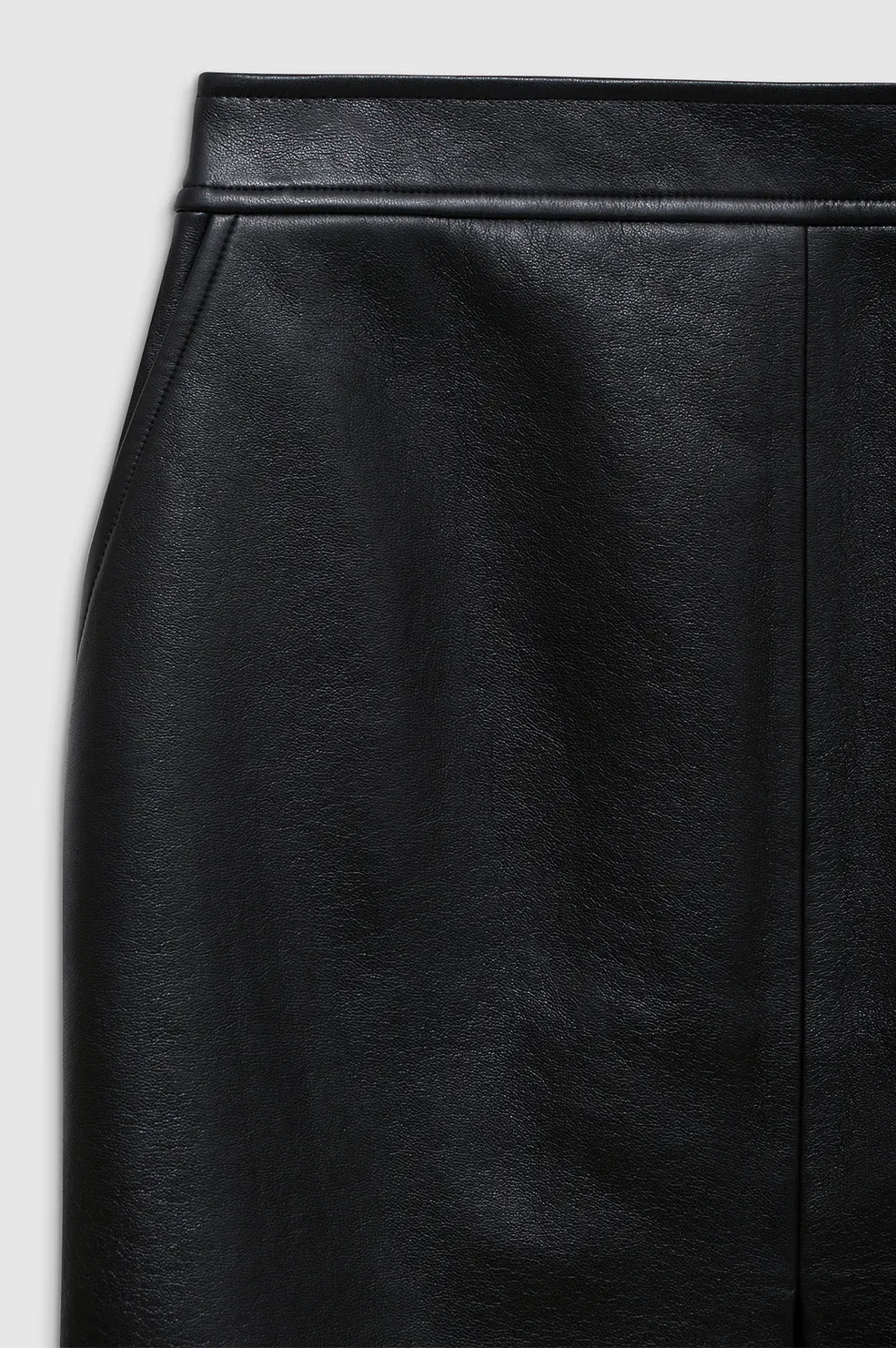 Tyra Skirt - Black Recycled Leather