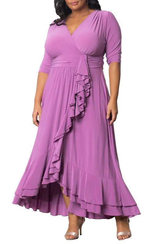 Veronica Ruffled Evening Gown - Plus