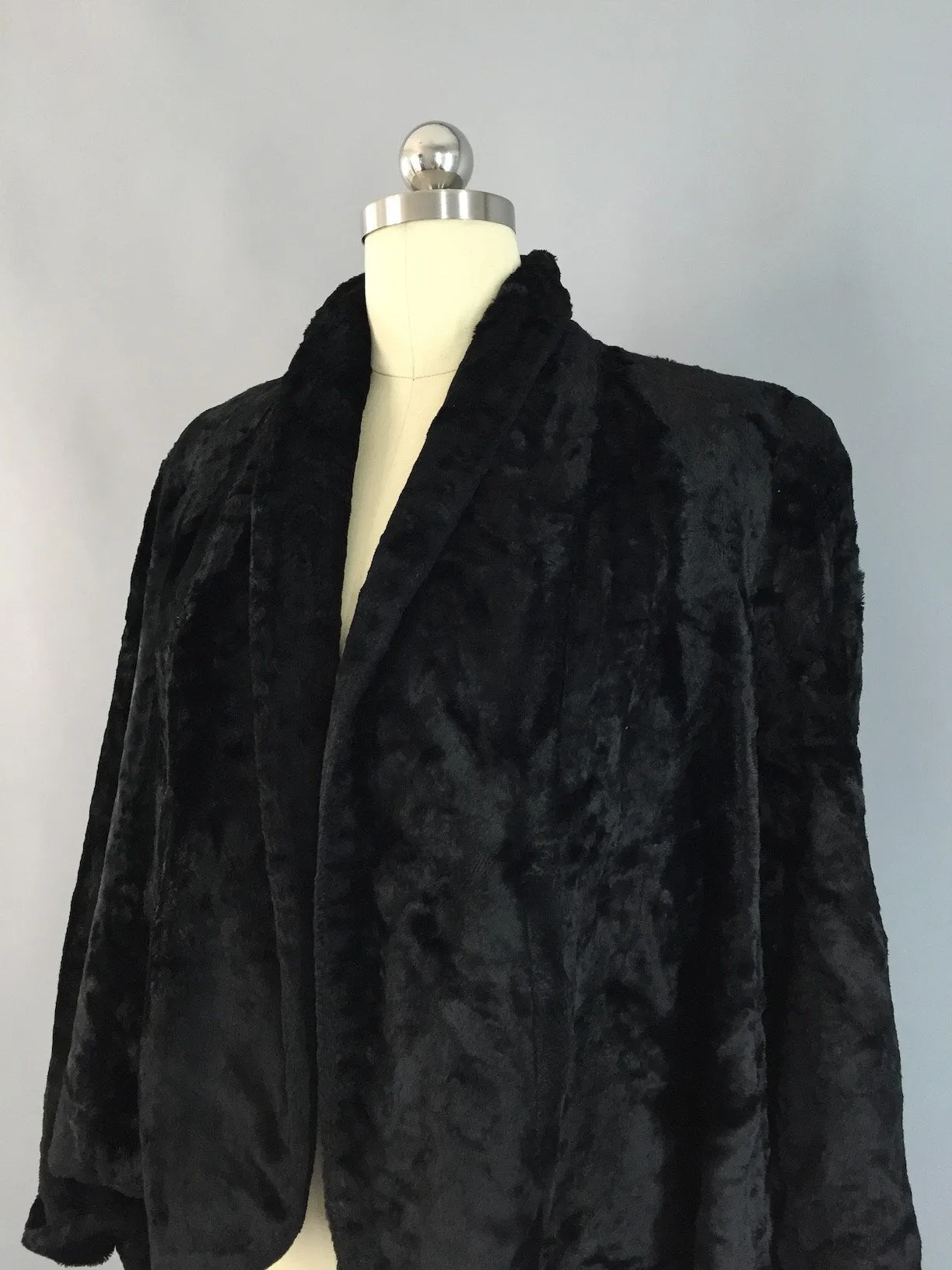 Vintage 1940s Fur Jacket / Swing Coat