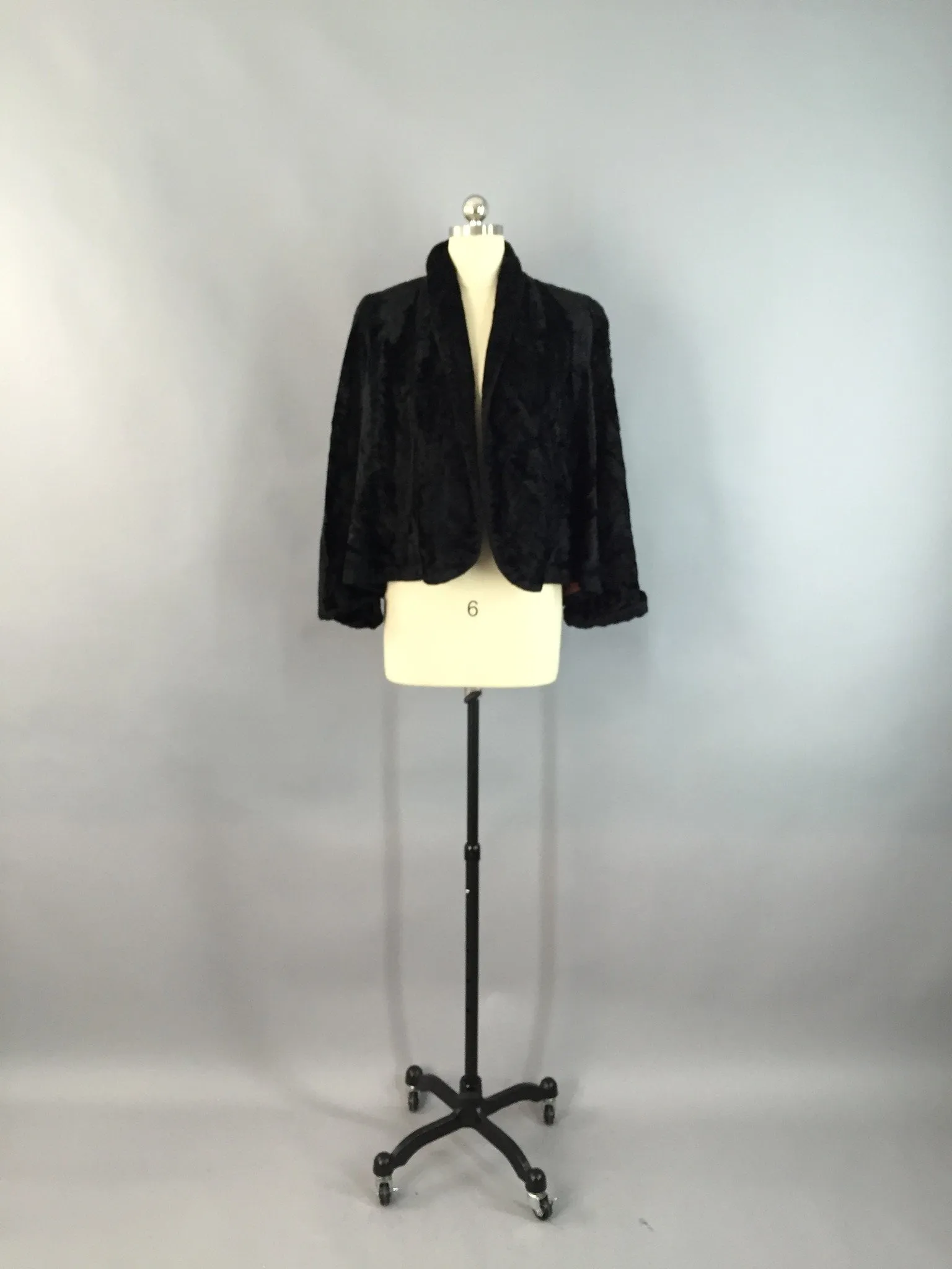 Vintage 1940s Fur Jacket / Swing Coat