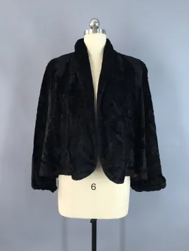 Vintage 1940s Fur Jacket / Swing Coat