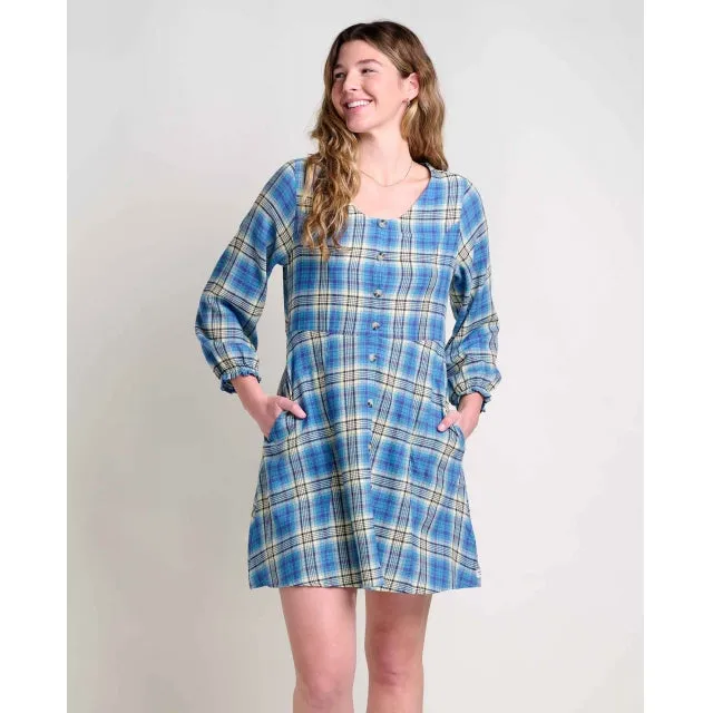 Women's Maple Button Front Long Sleeve Dress