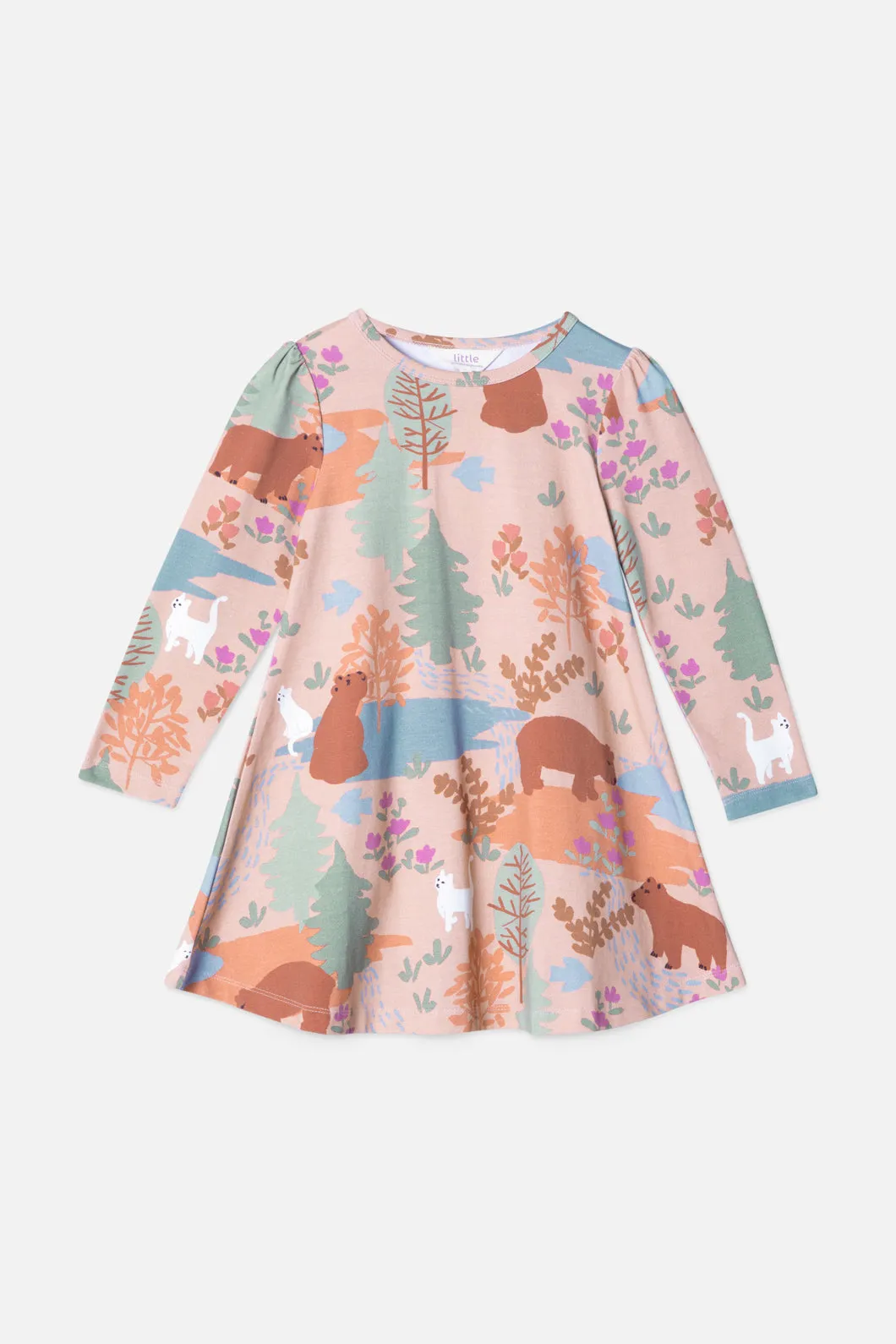 Woodland Bear Kids Jersey Dress