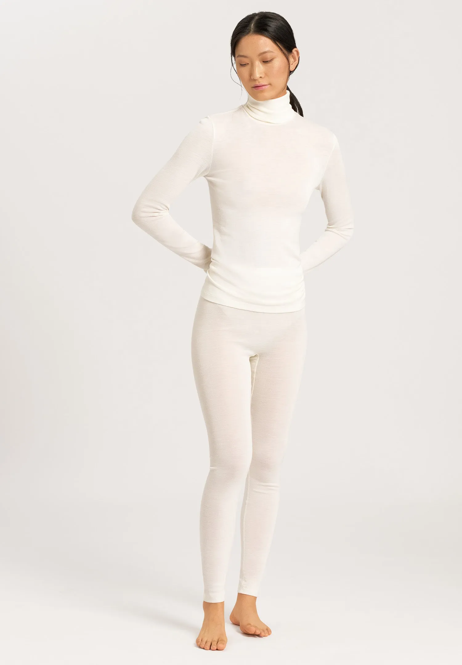 Woolen Silk W Wool and Silk Leggings | Cygne 71422-795