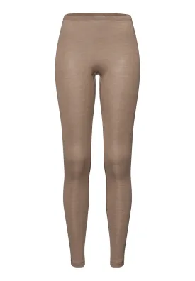 Woolen Silk W Wool and Silk Leggings | Taupe 71422-2847