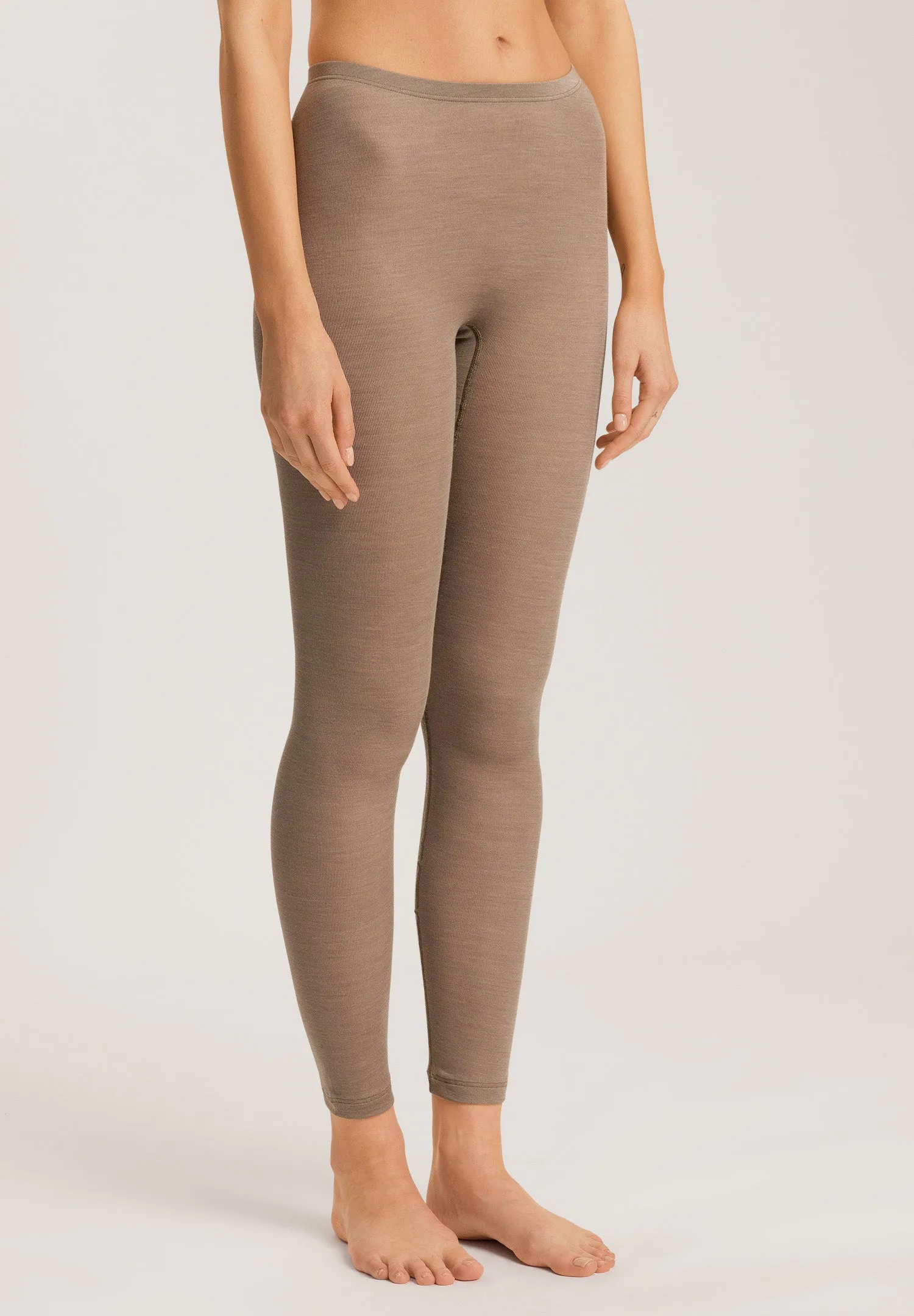 Woolen Silk W Wool and Silk Leggings | Taupe 71422-2847