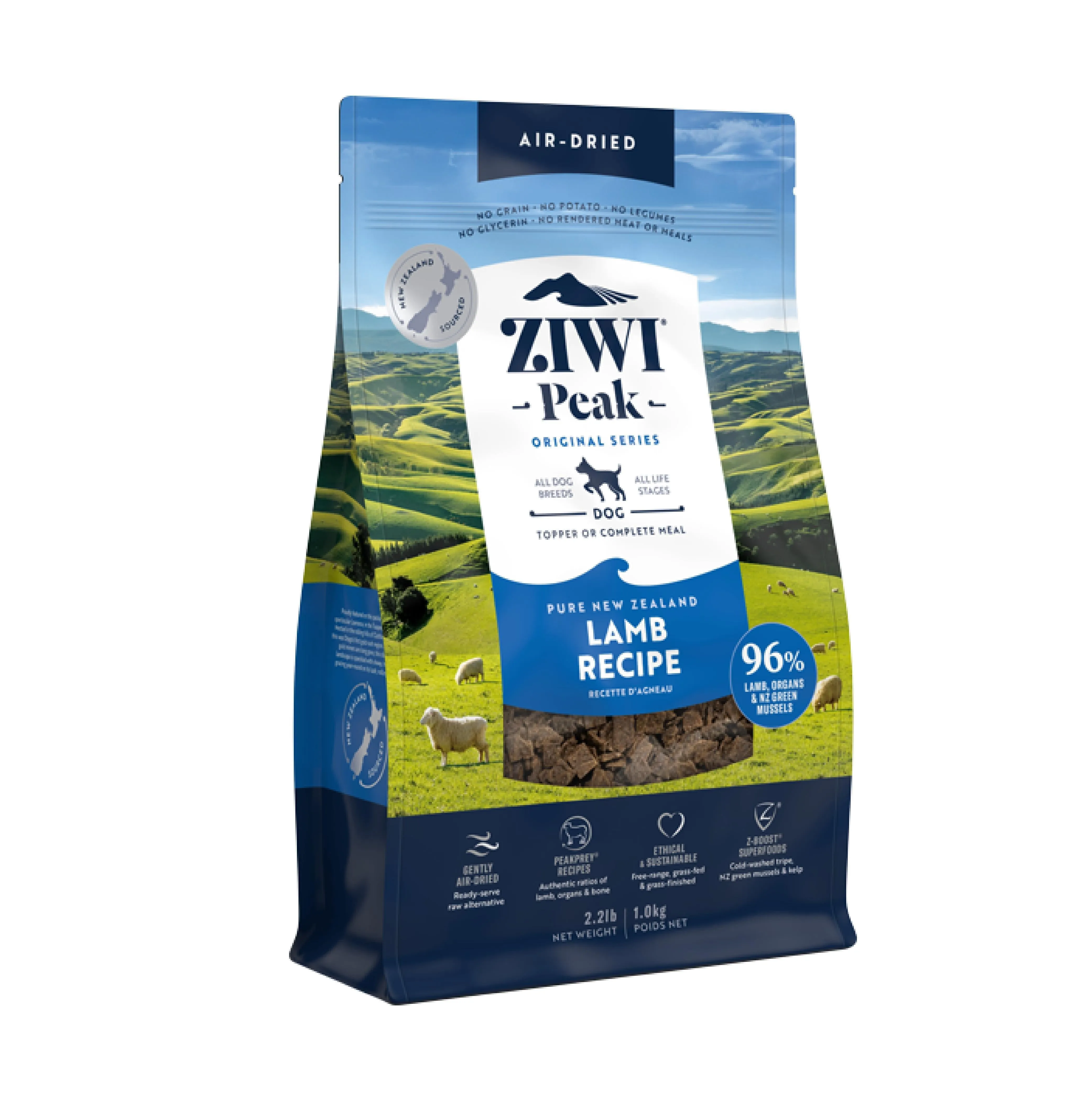 ZIWI Peak Air Dried Lamb Recipe Dog Food 1kg