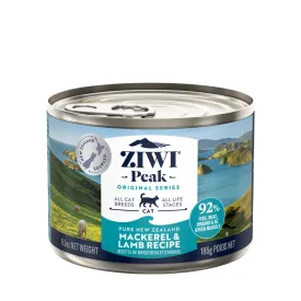 ZIWI Peak Wet Mackerel and Lamb Recipe Cat Food 185g x 12